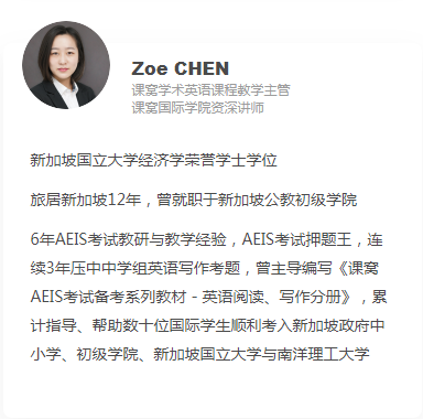 实现新加坡政府中小学梦的最后一道助力，就在AEIS暑期冲刺集训营！